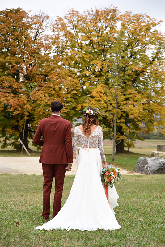 mariage aux couleurs d'automne