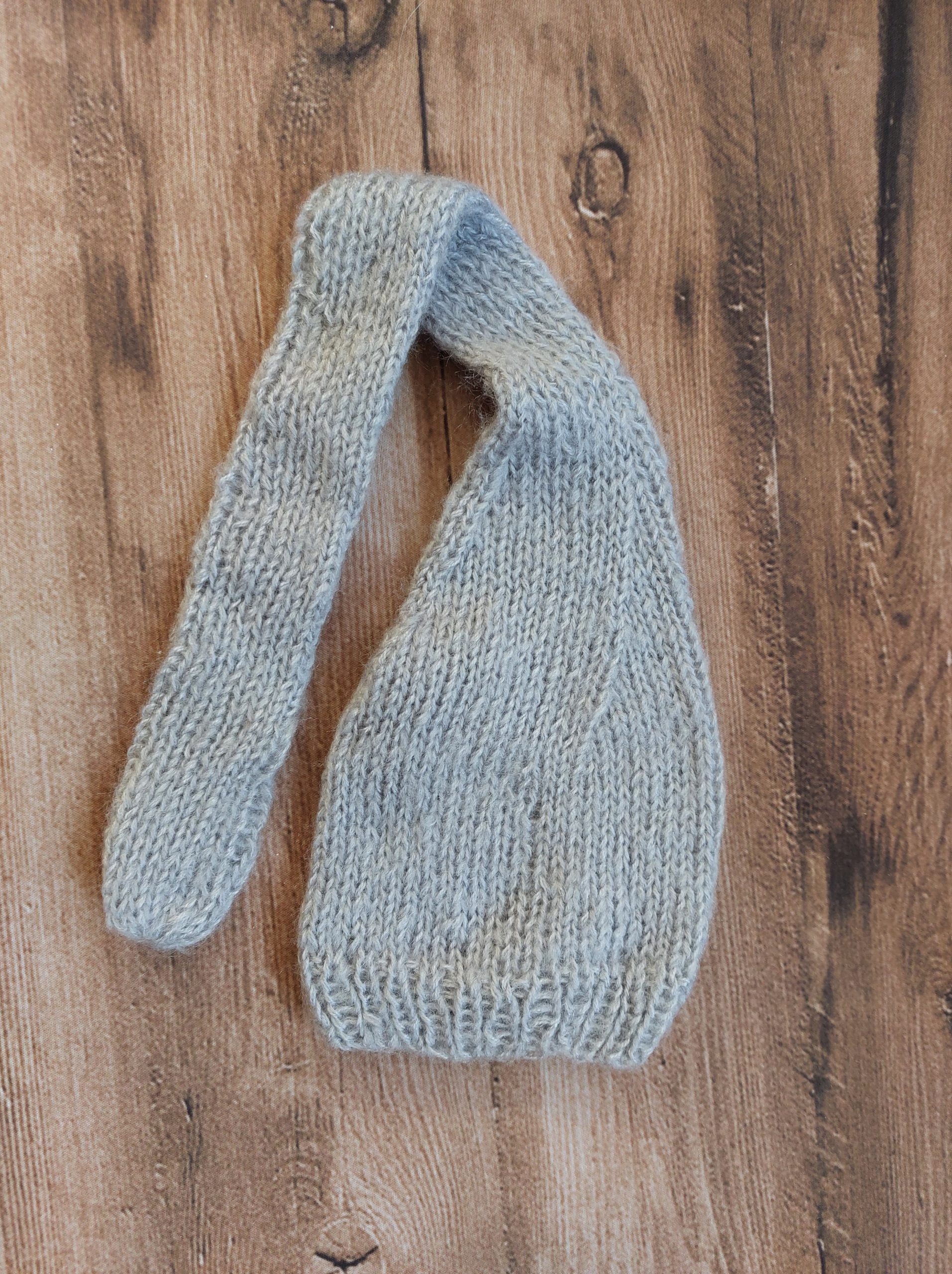Bonnet laine gris accessoire photo naissance lyon